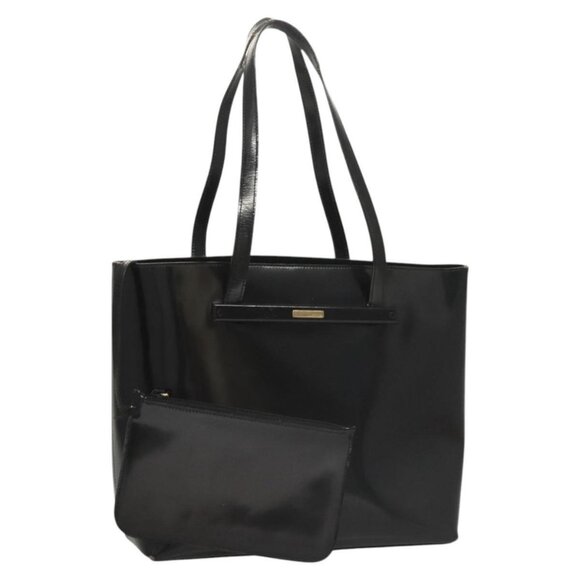 GUCCI Shoulder Bag Enamel Black 000 2058 0559 0 Auth 118218 - Picture 1 of 16